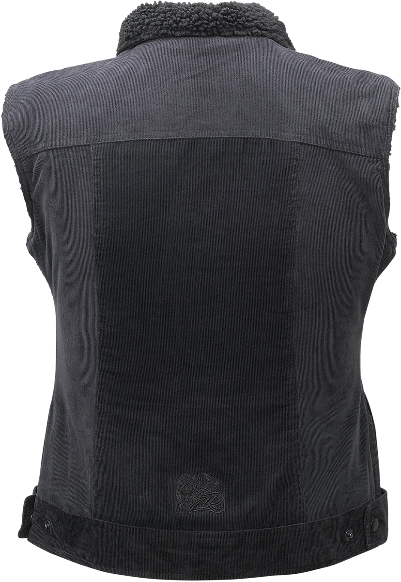 Z1R Women's Friske Black Vest, large size, street apparel with stylish design, displayed on a neutral background.
