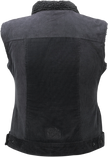 Z1R Women's Friske Black Vest, large size, street apparel with stylish design, displayed on a neutral background.