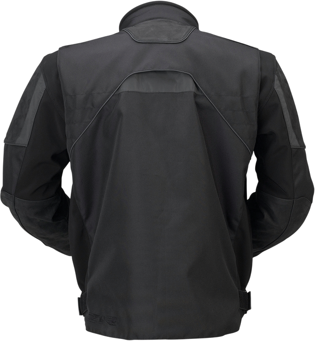 Black Z1R Reverance Jacket in small size, streetwear style, featuring a sleek design and street apparel branding.