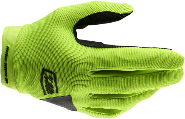 100% Women's Ridecamp Gloves - Fluo Yellow/Black - Medium 10013-00007