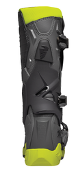 THOR Radial Boots in gray and fluorescent yellow, size 7, featuring durable motocross footwear with protective design.