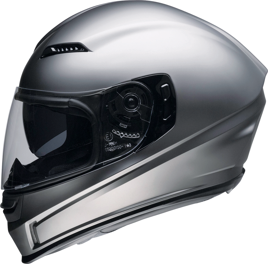 Z1R Jackal Satin Titanium full face street helmet in small size, featuring a sleek design and secure fit for adult riders.