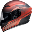 Z1R Jackal Dark Matter red full face street helmet for adults, size XS, featuring sleek design and durable construction.