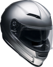 Z1R Jackal Satin Titanium full face street helmet for adults, small size, featuring sleek design and secure strap.