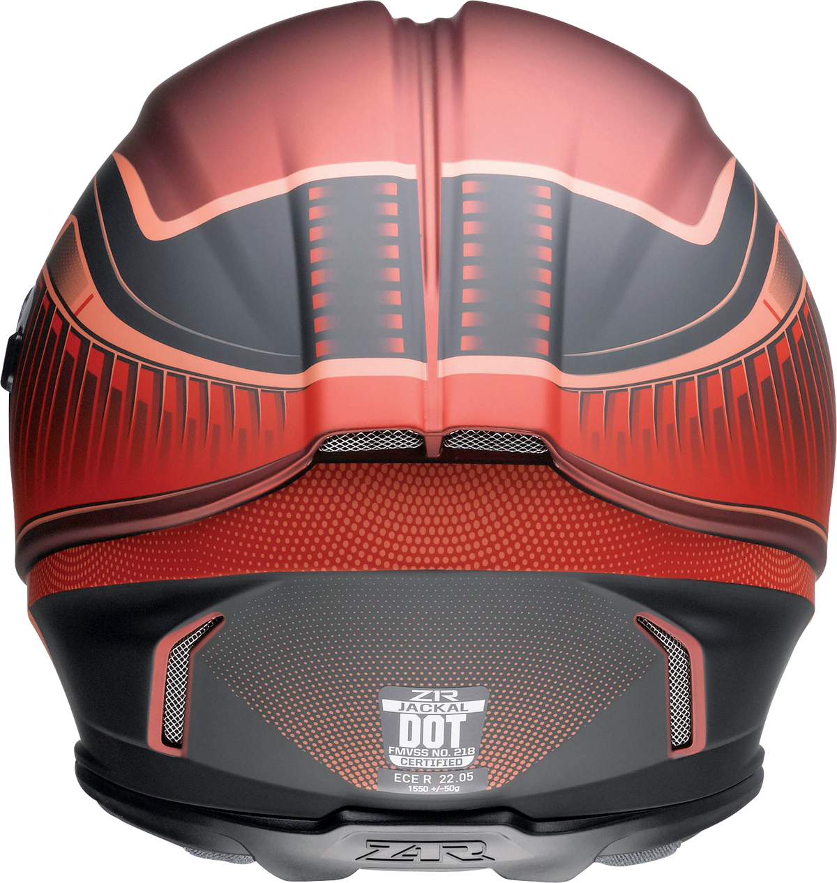 Z1R Jackal street full-face helmet in Dark Matter with red accents, XS size, featuring a sleek design and aerodynamic shape.
