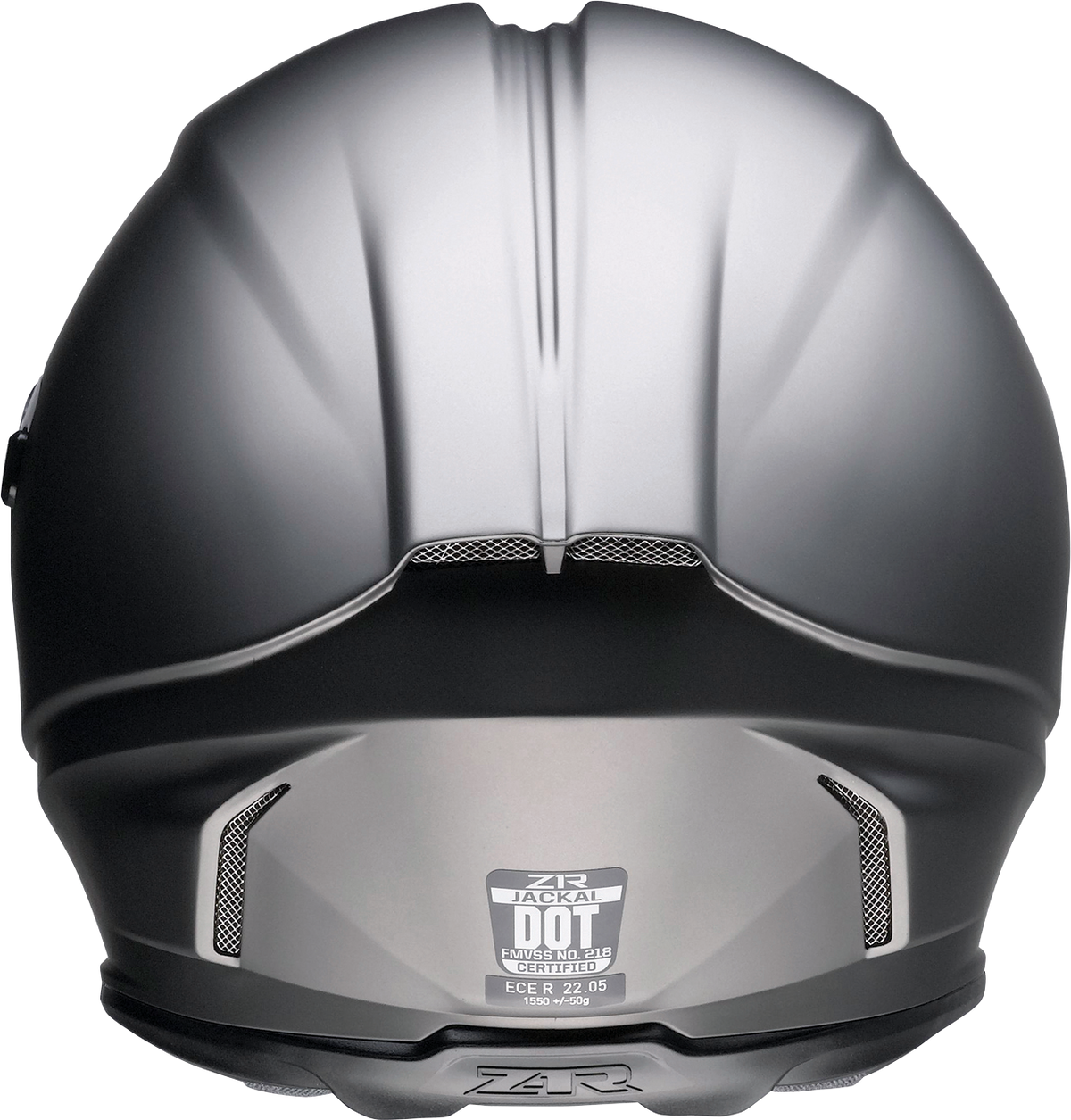 Z1R Jackal Satin Titanium full face street helmet for adults, small size, with aerodynamic design and secure strap