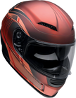 Z1R Jackal Street Full Face Helmet in Dark Matter with red accents, size XS, showing the helmet's sleek design and ventilation.