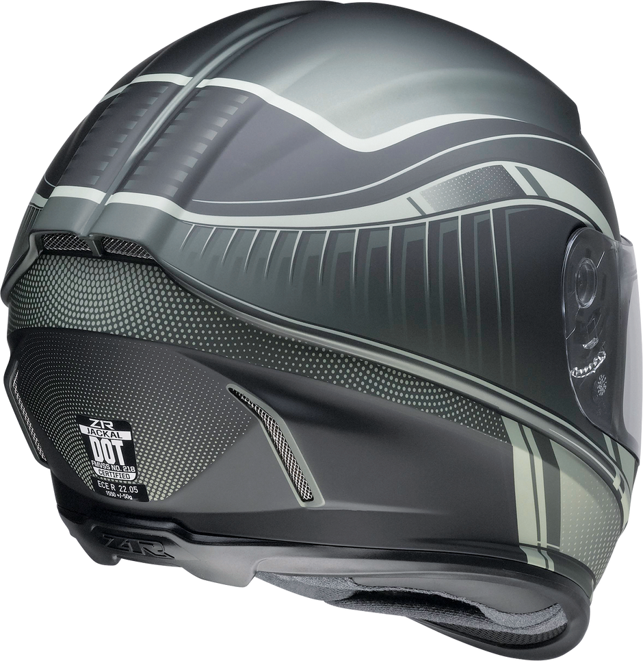 Z1R Jackal helmet in Dark Matter green, small size, street full face adult helmet with sleek design and ventilation features