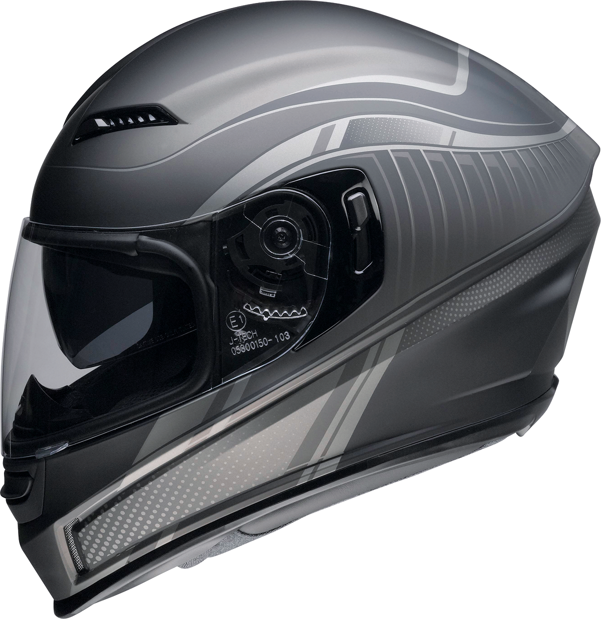 Z1R Jackal Helmet in Dark Matter Stealth color, street full face adult helmet, XS size, with aerodynamic design and matte finish