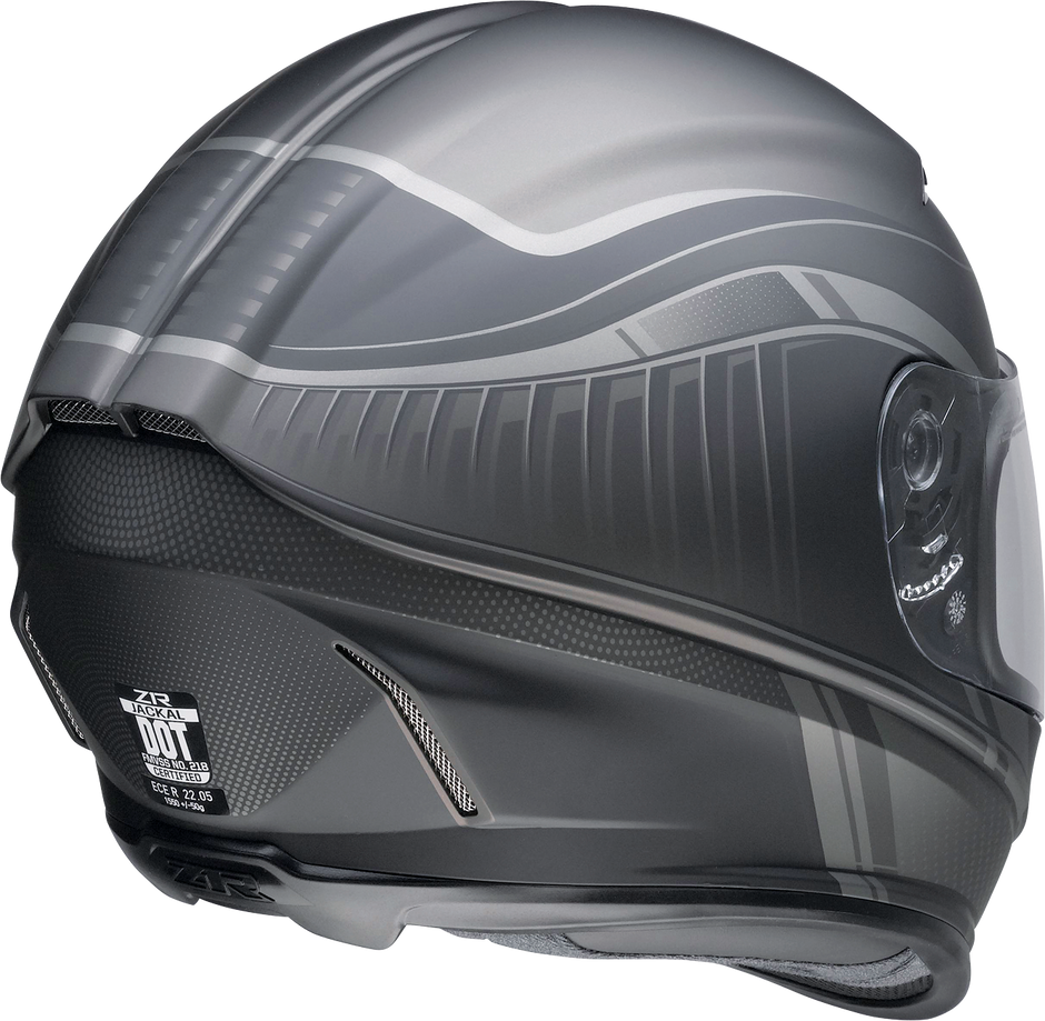 Z1R Jackal Helmet in Dark Matter Stealth finish, XS size, full face street helmet with sleek design and ventilation features.