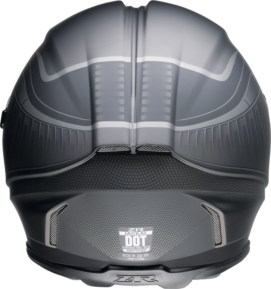 Z1R Jackal street full face helmet in Dark Matter Stealth color, XS size, with aerodynamic design and matte finish.