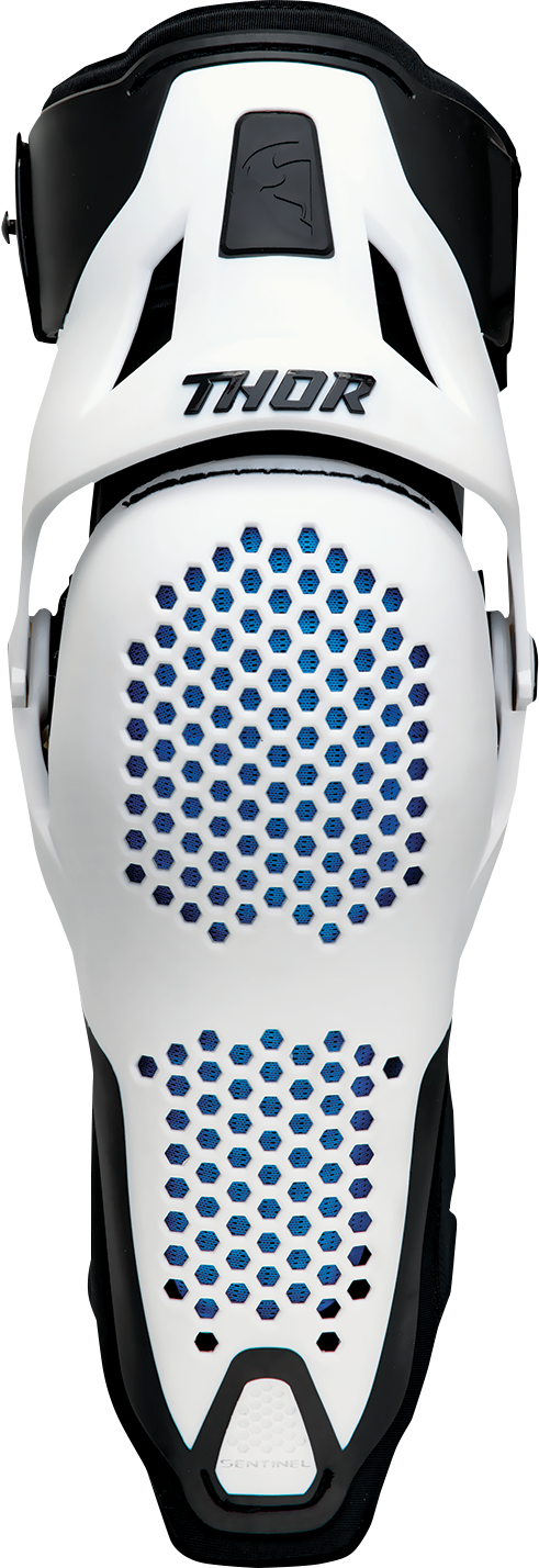 White THOR Sentinel LTD knee guards in 2XL/3XL size, featuring protective gear design for enhanced knee safety.