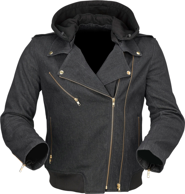 Black Z1R Women's Blinker Jacket, XS street apparel with stylish design and lightweight fabric, shown from the front.