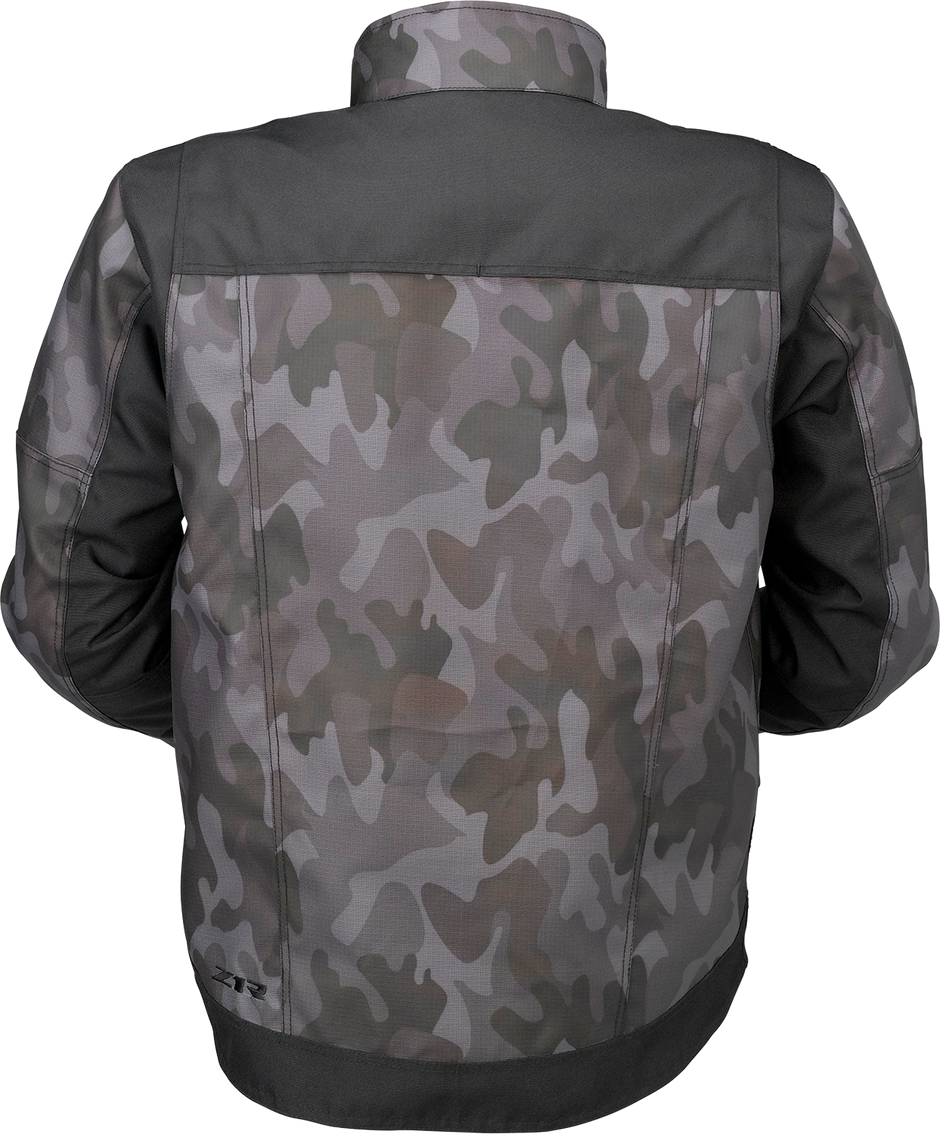 Z1R Camo Gray and Black jacket, small size, street apparel with camouflage design, casual streetwear outerwear