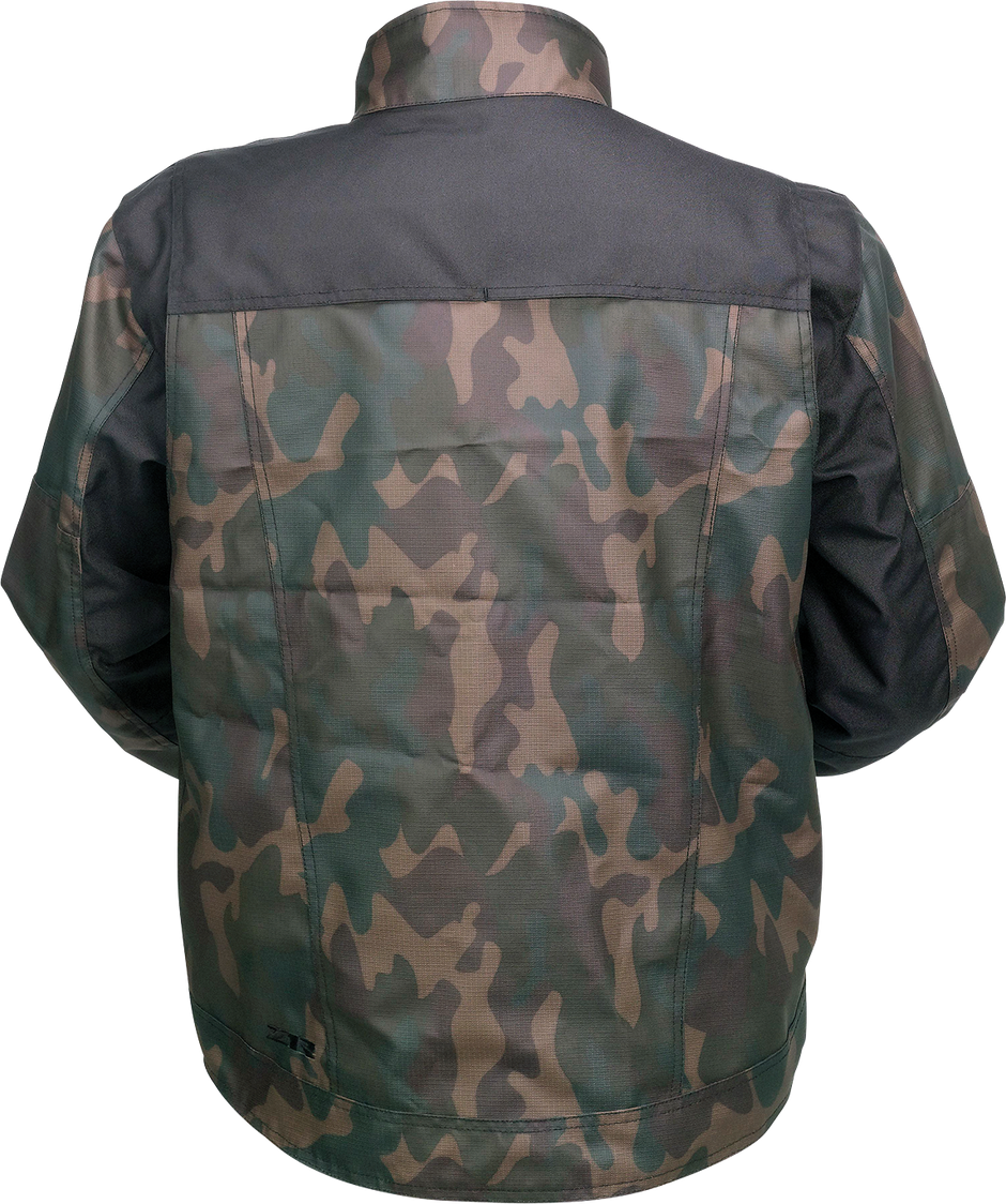 Z1R Woodland Camo Jacket in Small, streetwear style with camouflage pattern and zip-up front.