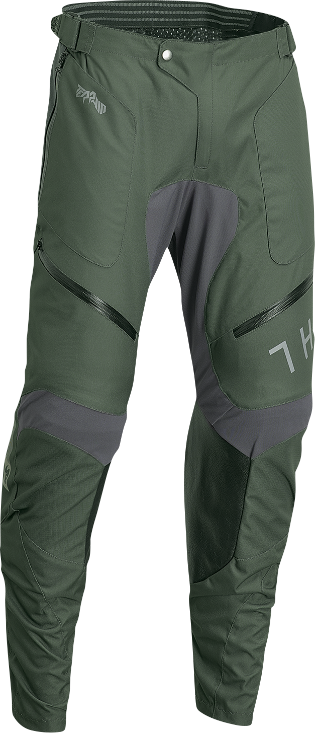 THOR Terrain In-the-Boot Pants - Army Green/Charcoal - US 28 2901-10429