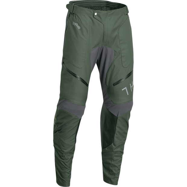 THOR Terrain In-the-Boot Pants - Army Green/Charcoal - US 28 2901-10429