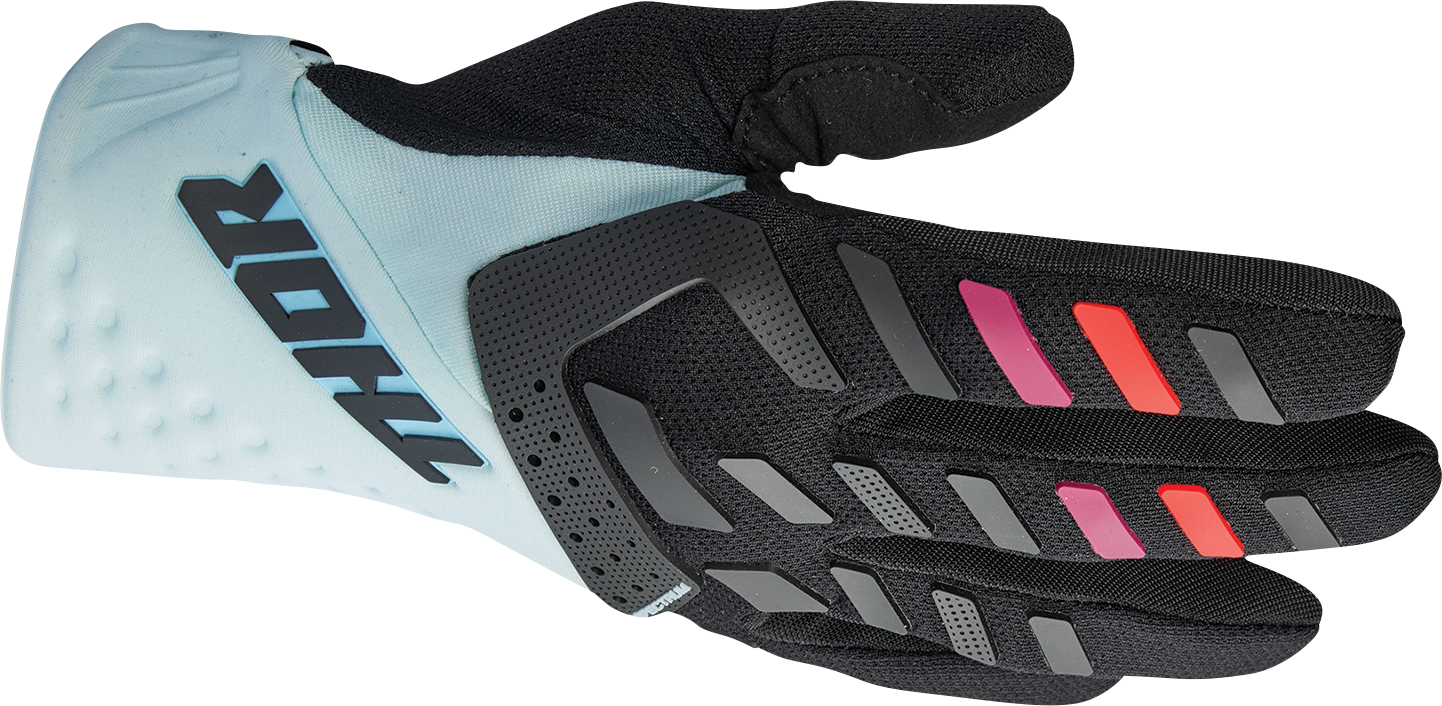 THOR Women's Spectrum Gloves - Black/Light Mint - Small 3331-0234
