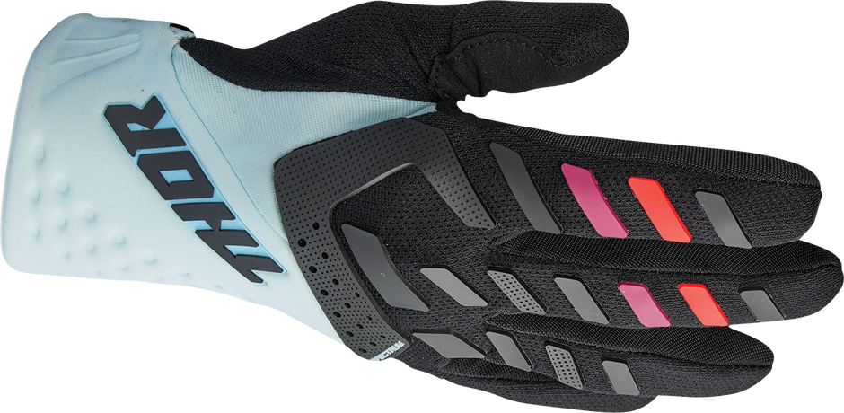 THOR Women's Spectrum Gloves - Black/Light Mint - Small 3331-0234