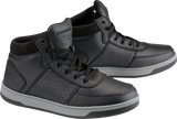 Black Z1R Dundee boots in US size 8 with rugged leather design and sturdy sole, suitable for casual or motorcycle wear.