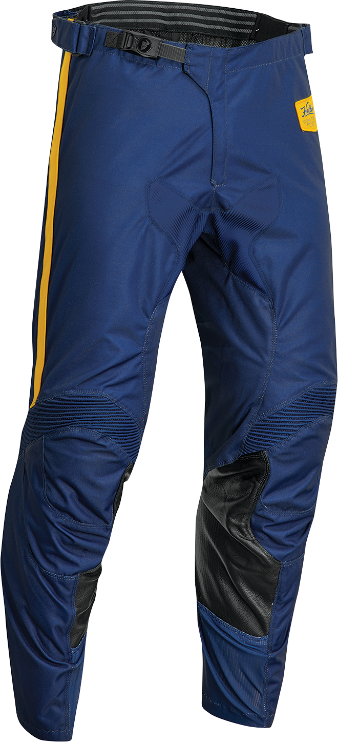 Thor Hallman Legend offroad ATV pants in navy, US size 32, featuring durable design and adjustable fit.