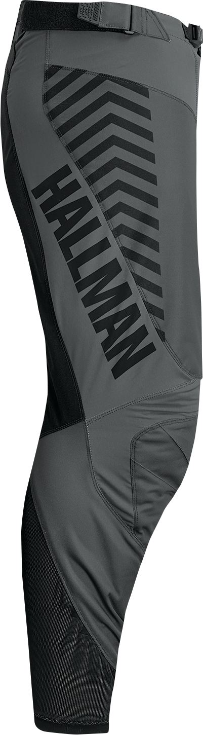 ThOR Hallman Differ Slice Pants in charcoal and black, offroad ATV riding pants, US size 30, durable and protective offroad apparel
