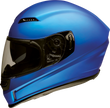 Blue satin Z1R Jackal street full face helmet for adults, size XS, with aerodynamic design and secure chin strap.