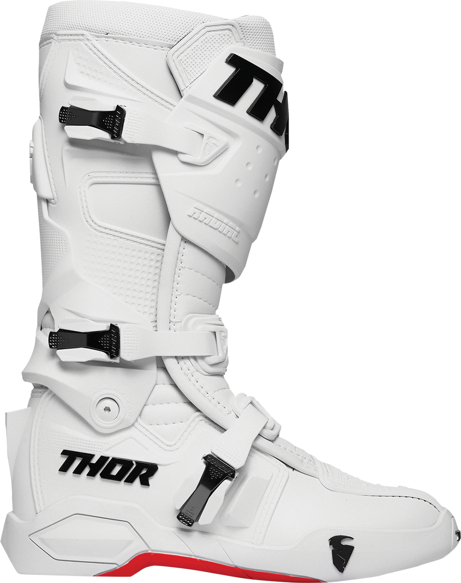 THOR Radial Frost motorcycle boots, size 7, featuring durable construction and protective design for riding safety.