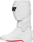 THOR Radial Frost boots size 7, black and white motocross footwear with protective design and sturdy sole.