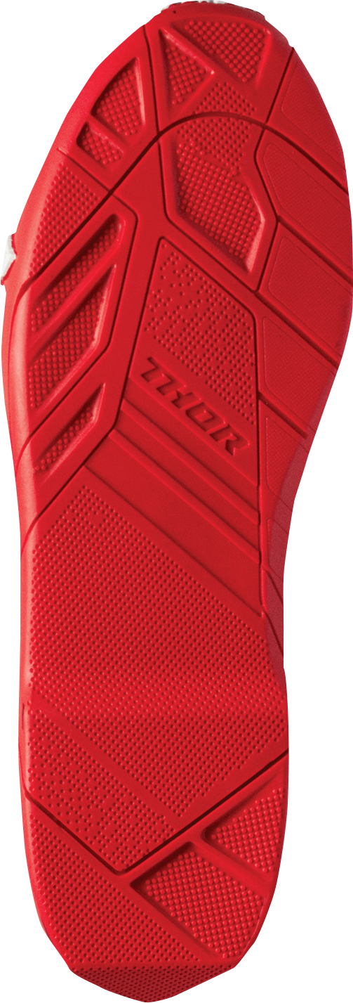 Red THOR Radial Boots, size 9, featuring durable footwear design with protective features and sporty style.