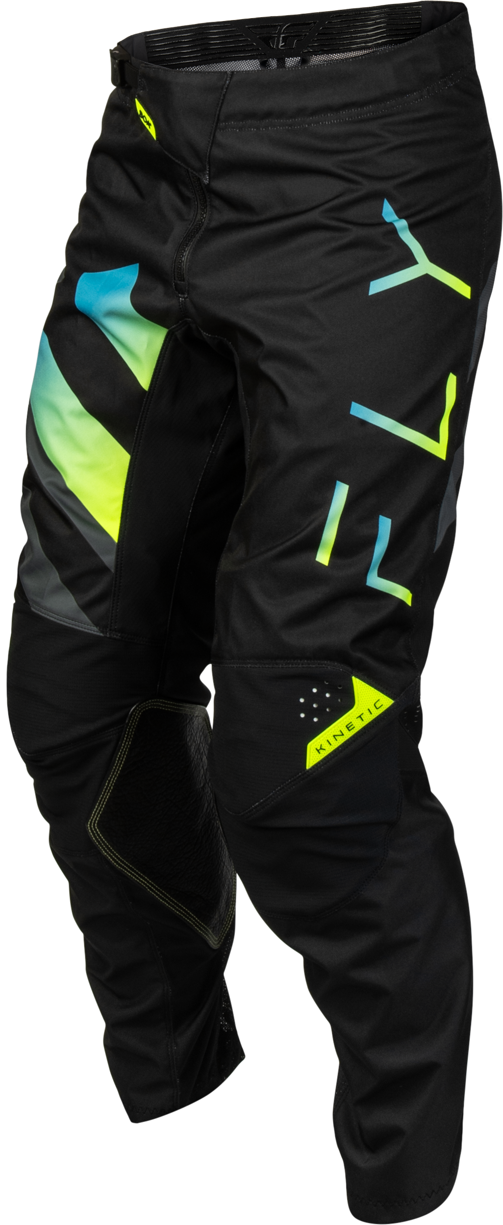 Kinetic Volt Pants Black/Grey/Teal/Yellow Sz 34