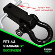 Rhino USA Shackle Hitch Receiver W/ D-Ring (Red)