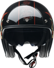 Z1R Saturn Devilish open face street helmet in gloss black and red, large size, with sleek design and detailed graphics.