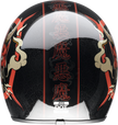 Z1R Saturn Devilish street open face helmet in gloss black and red, large size, with sleek aerodynamic design.