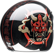 Z1R Saturn Devilish open face street helmet in gloss black and red, large size, with sleek design and bold colors.