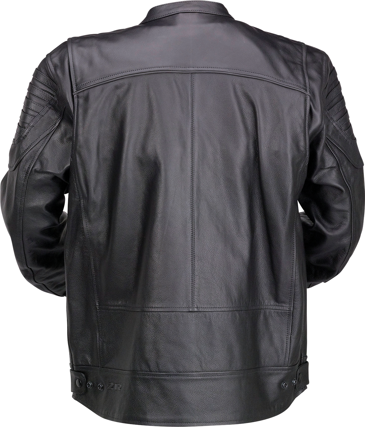 Black Z1R Widower leather jacket in 5XL with classic street style and detailed stitching, displayed flat on a plain background.