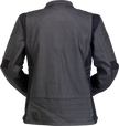 Black Z1R Women's Bellona leather jacket in XS, featuring classic street style and sleek design, displayed on a hanger.