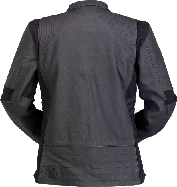 Black Z1R Women's Bellona leather jacket in XS, featuring classic street style and sleek design, displayed on a hanger.