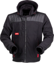 Z1R armored street jacket in black and red, large size, featuring protective armor and streetwear design.