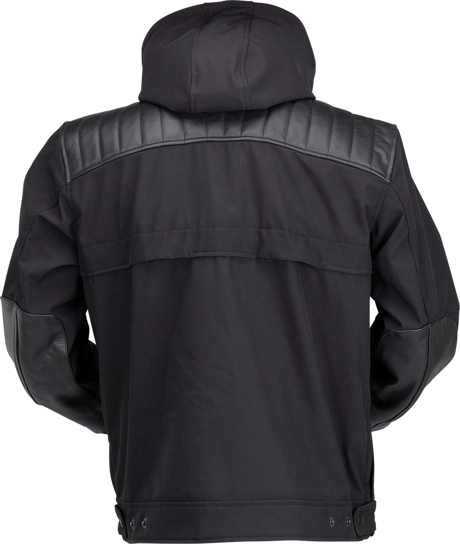 Black and red Z1R armored jacket, large size, street apparel with protective armor and stylish design.