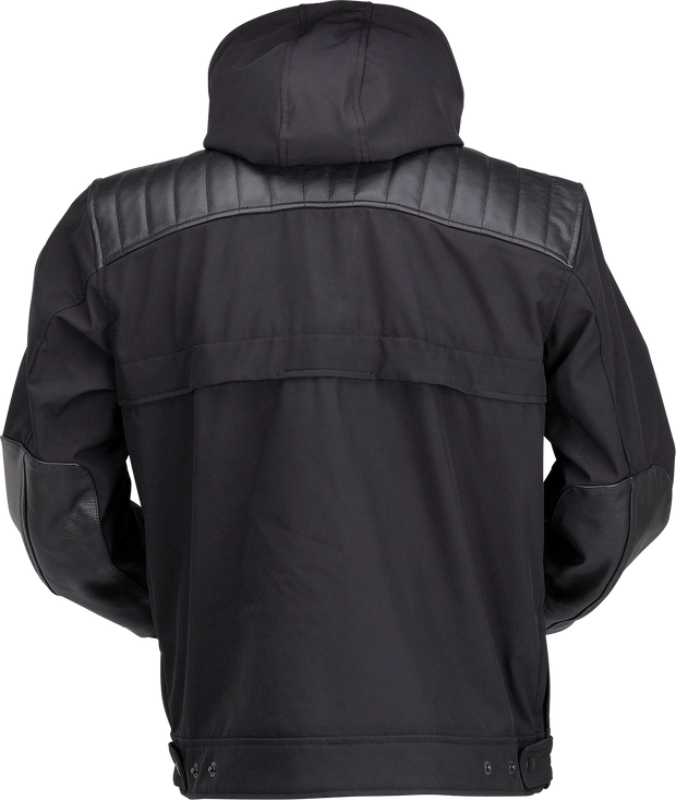 Black and red Z1R armored jacket, large size, street apparel with protective armor and stylish design.