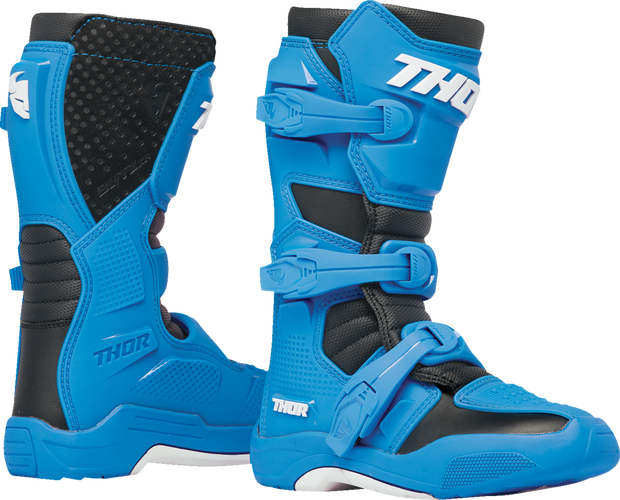 THOR Youth Blitz XR Boots - Black/Blue - US 3 3411-0733