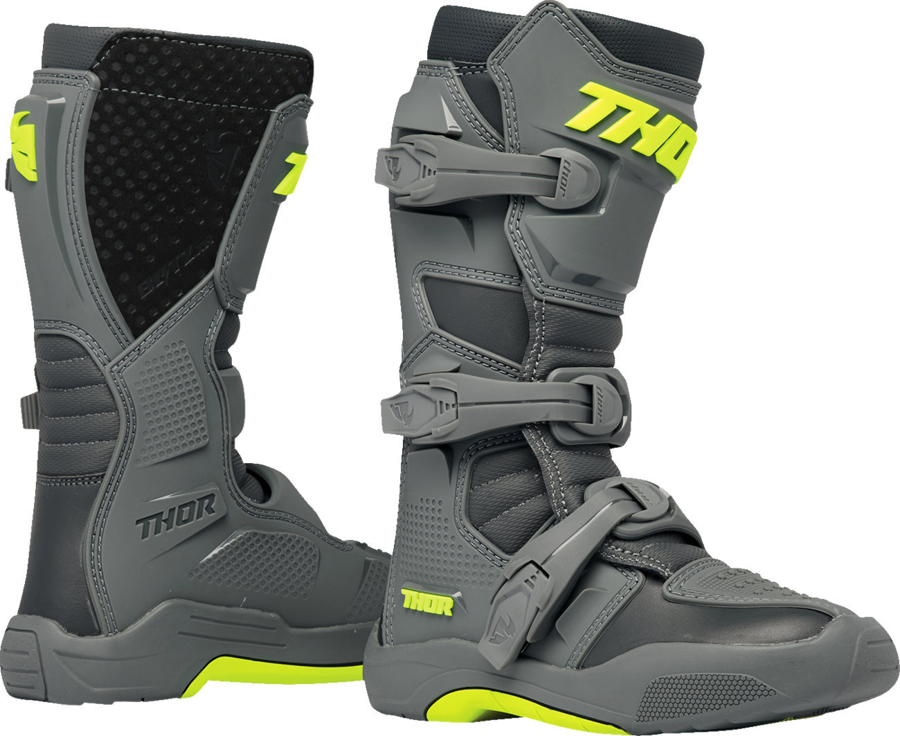 THOR Youth Blitz XR Boots - Gray/Charcoal - US 2 3411-0739