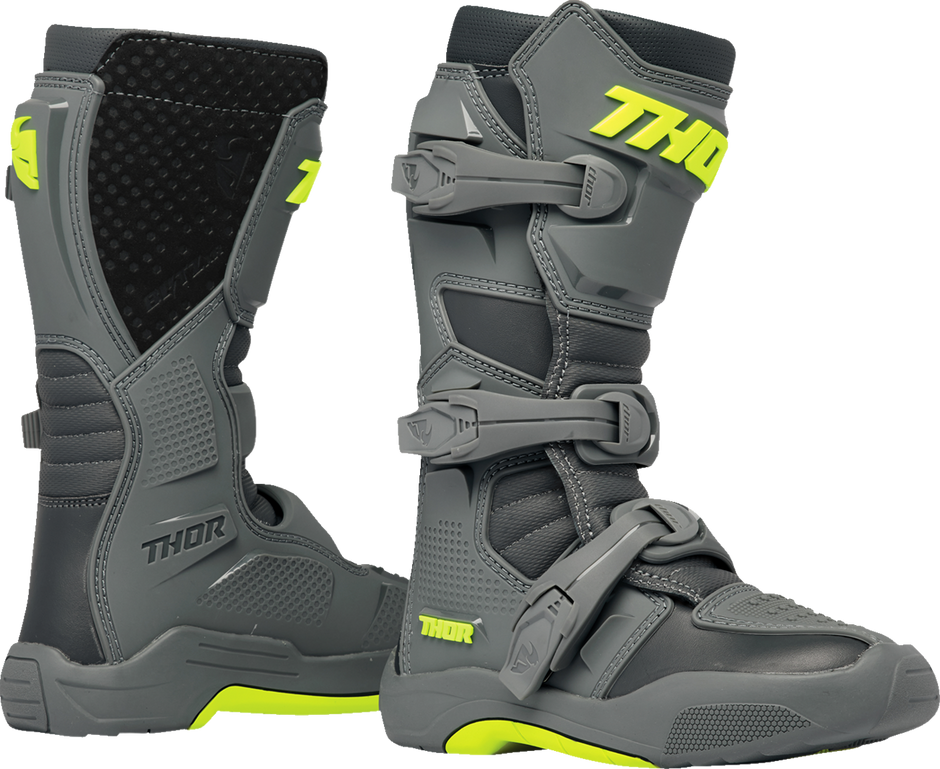 THOR Youth Blitz XR Boots - Gray/Charcoal - US 2 3411-0739