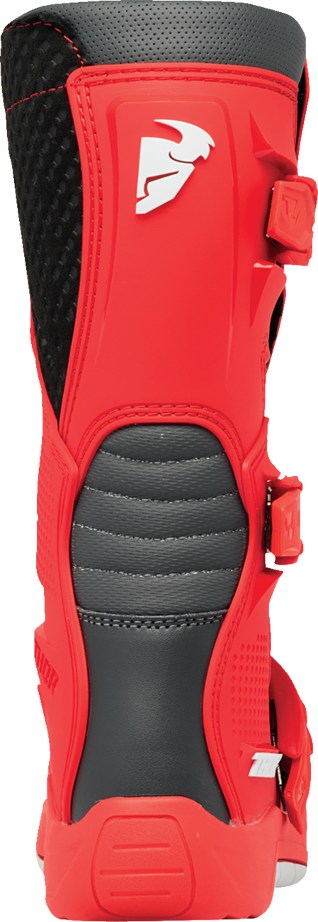 THOR Youth Blitz XR Boots - Red/Charcoal - US 3 3411-0754