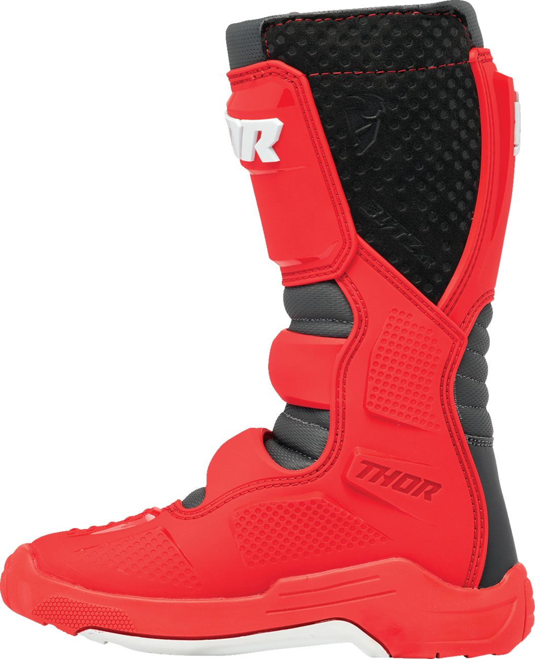 THOR Youth Blitz XR Boots - Red/Charcoal - US 3 3411-0754