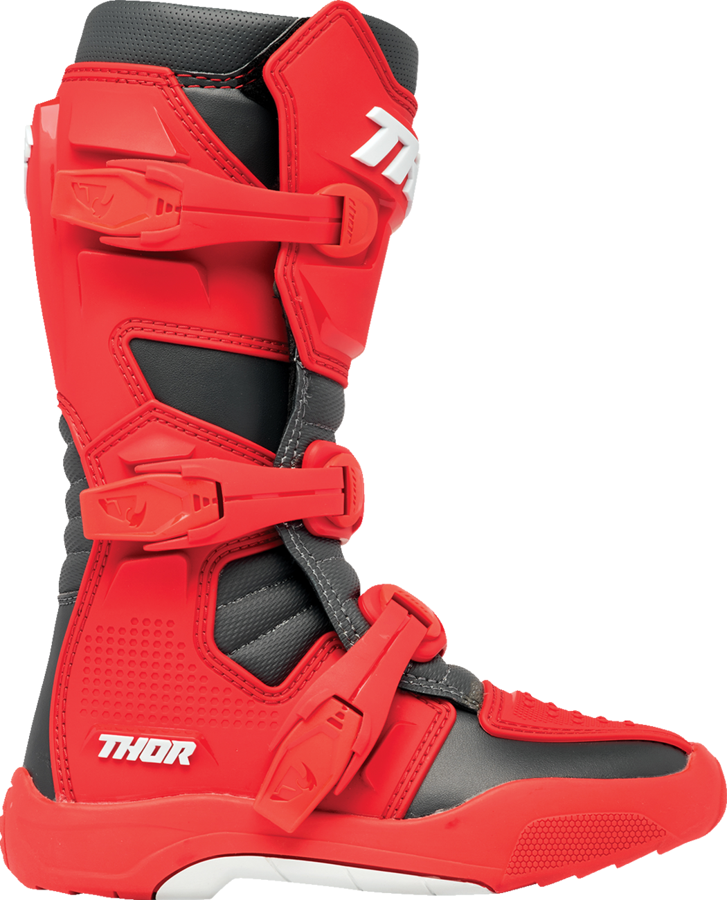 THOR Youth Blitz XR Boots - Red/Charcoal - US 3 3411-0754