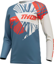 THOR Women's Sector Split Jersey - Blue Steel/Vintage White - XS 2911-0294