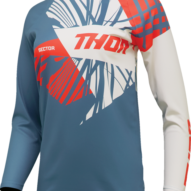 THOR Women's Sector Split Jersey - Blue Steel/Vintage White - XS 2911-0294