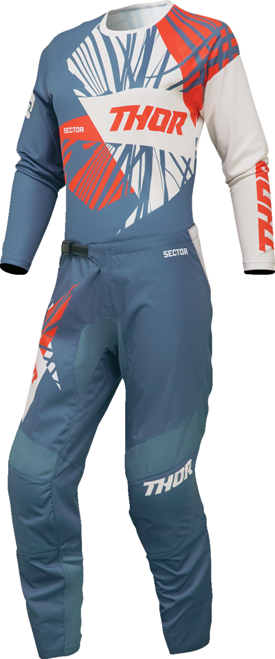 THOR Women's Sector Split Jersey - Blue Steel/Vintage White - XS 2911-0294